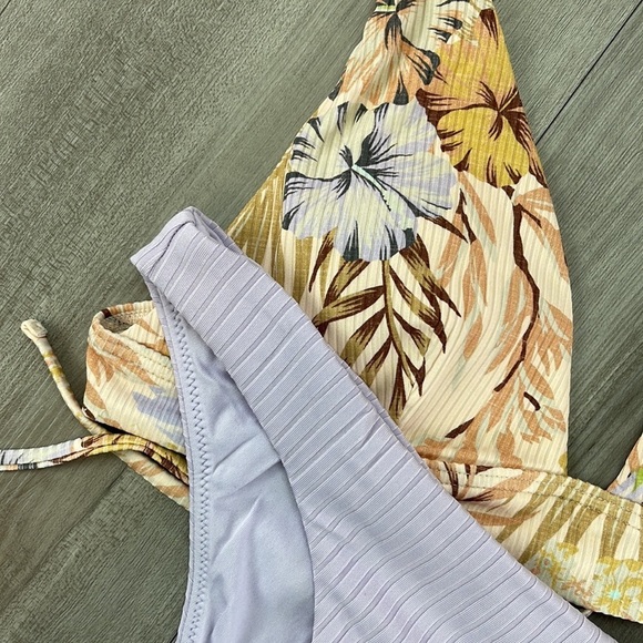 ☀️RIP CURL☀️ PARADISE CALLING L/A TRI PREMIUM SURF CHEEKY PANT BIKINI SET - Picture 9 of 16